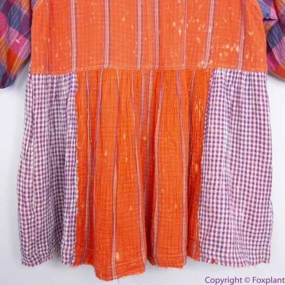 NEW Free People Moon Bay‎ Mixed Plaid Top, S